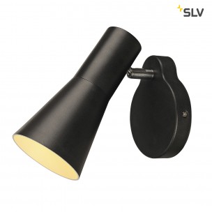 Actie SLV 148540 phelia wandlamp zwart 1xgu10, met schakelaar