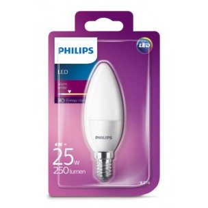 Aanbieding 4 st. Philips LED 25W B35 E14 WW FR ND 1BC/4