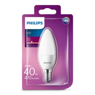 Aanbieding 4 st. Philips LED 40W B35 E14 WW FR ND 1BC/4