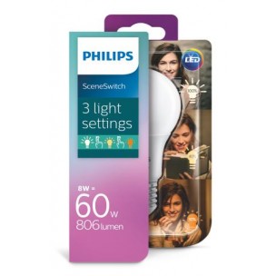 Aanbieding 4 st. Philips LED SSW 60W A60 E27 WW FR ND 1BC/4