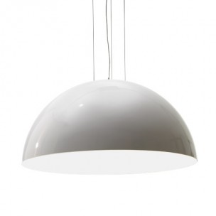 Design hanglamp rond 80cm hoogglans wit