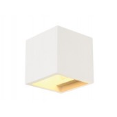 Aanbieding SLV 148018 Plastra Cube wit gips wandlamp