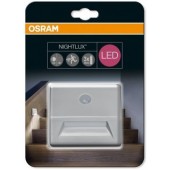 Osram Nightlux wand nachtlampje met sensor zilvergrijs