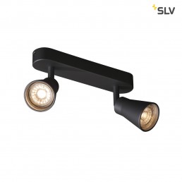 Actie SLV 1000889 avo wandlamp double zwart 2xgu10