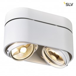 Actie SLV 117181 Kardamod Surface Round ES111 Double wit plafondlamp