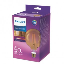 Aanbieding 4 st. Philips LEDClassic 50W G120 E27 2000K GOLD D