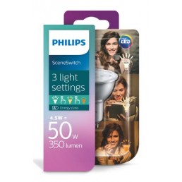 Aanbieding 4 st. Philips LED SSW 50W GU10 WW 36D ND 1BC/4