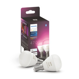 49128100 Philips Hue kogellamp - wit en gekleurd licht - 2-pack - E14